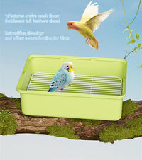 Bird Carrier With Removable Metal Tray For Easy Cleaning