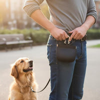 Black Dog Treat Pouch For Carrying Snacks And Small Pet Items