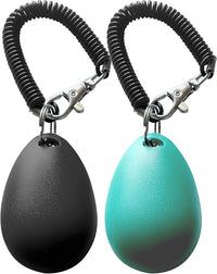 Black and blue dog training clicker, ideal for obedience training.
