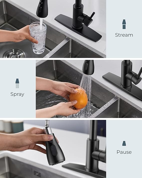 Modern single handle kitchen mixer tap