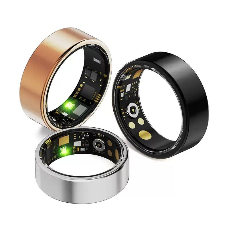 Blood oxygen smart ring with Bluetooth app connectivity for health tracking
