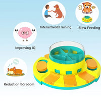 Blue Dog Puzzle Toy For Daily Pet Play And Feeding Activity