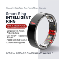 Bluetooth fitness ring tracker with pedometer and blood oxygen monitoring