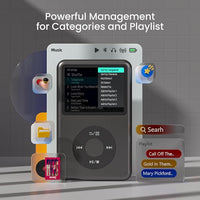 Bluetooth MP3 Player with audiobook support, designed for young users to enjoy media anytime.
