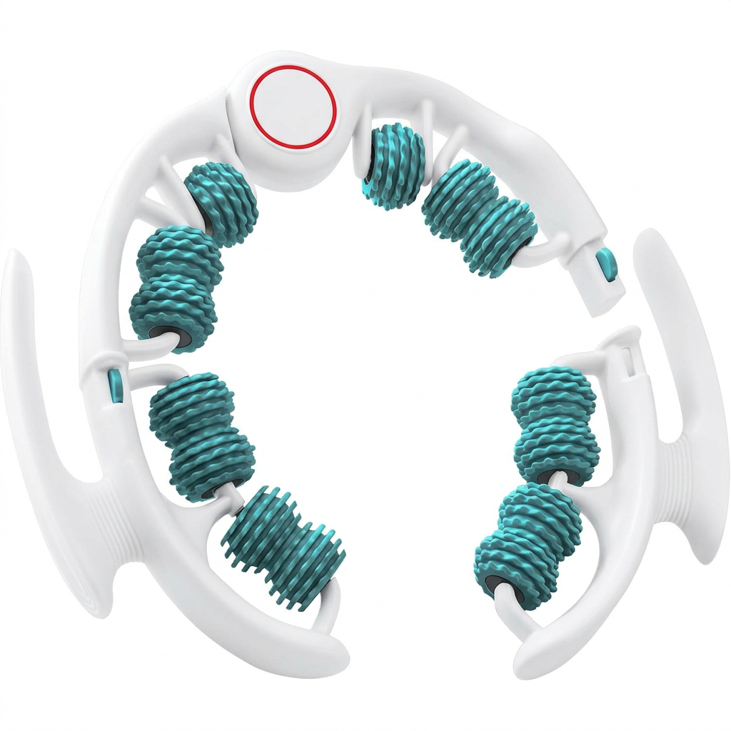 Body roller for legs and thighs with handheld design