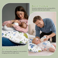 Breathable breastfeeding pillow, soft and comfortable for mom and baby.
