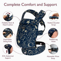 Breathable fabric ergonomic baby carrier for comfort
