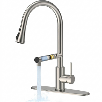 High Arc Stainless Steel Sink Faucet for 1 or 3 Hole Installation