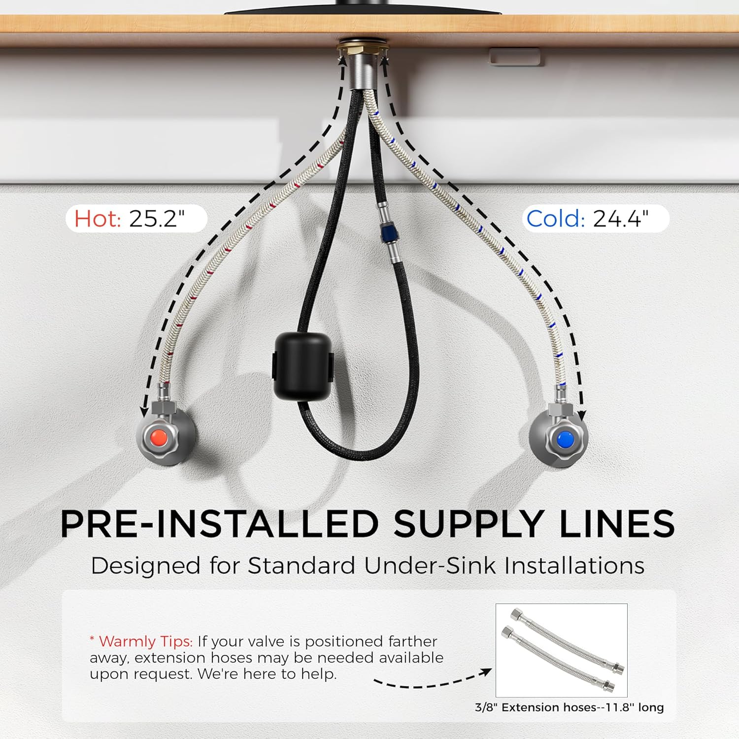 Brushed Nickel Deck Mount Faucet