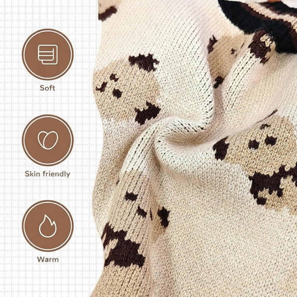 Button Up Knit Pet Cardigan For Dogs And Cats
