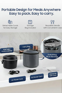 Portable electric food warmer for car and truck use