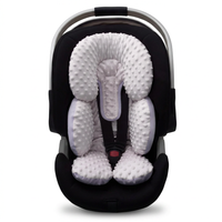 Ultra-Soft Car Seat Head Neck Body Support Insert, Minky and Microfiber, Reversible for Babies