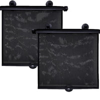 Car side window sun shade (2 Pack) with retractable roller design for UV protection.