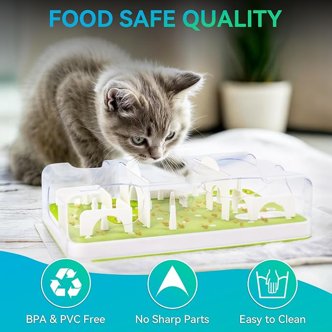 Cat Activity Feeder With Interactive Puzzle Design