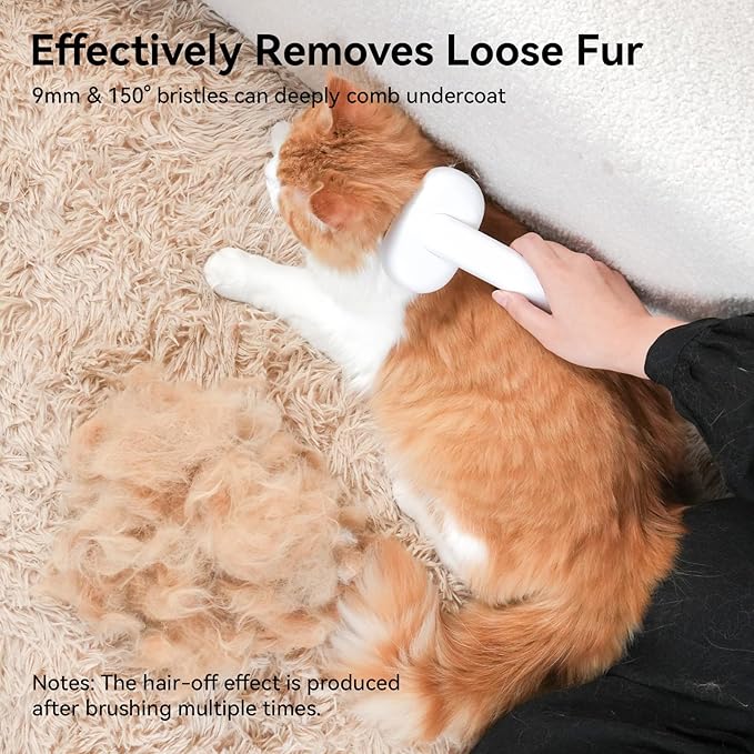 Close Up View Of Cat Brush Showing Soft Bristles For Safe Grooming