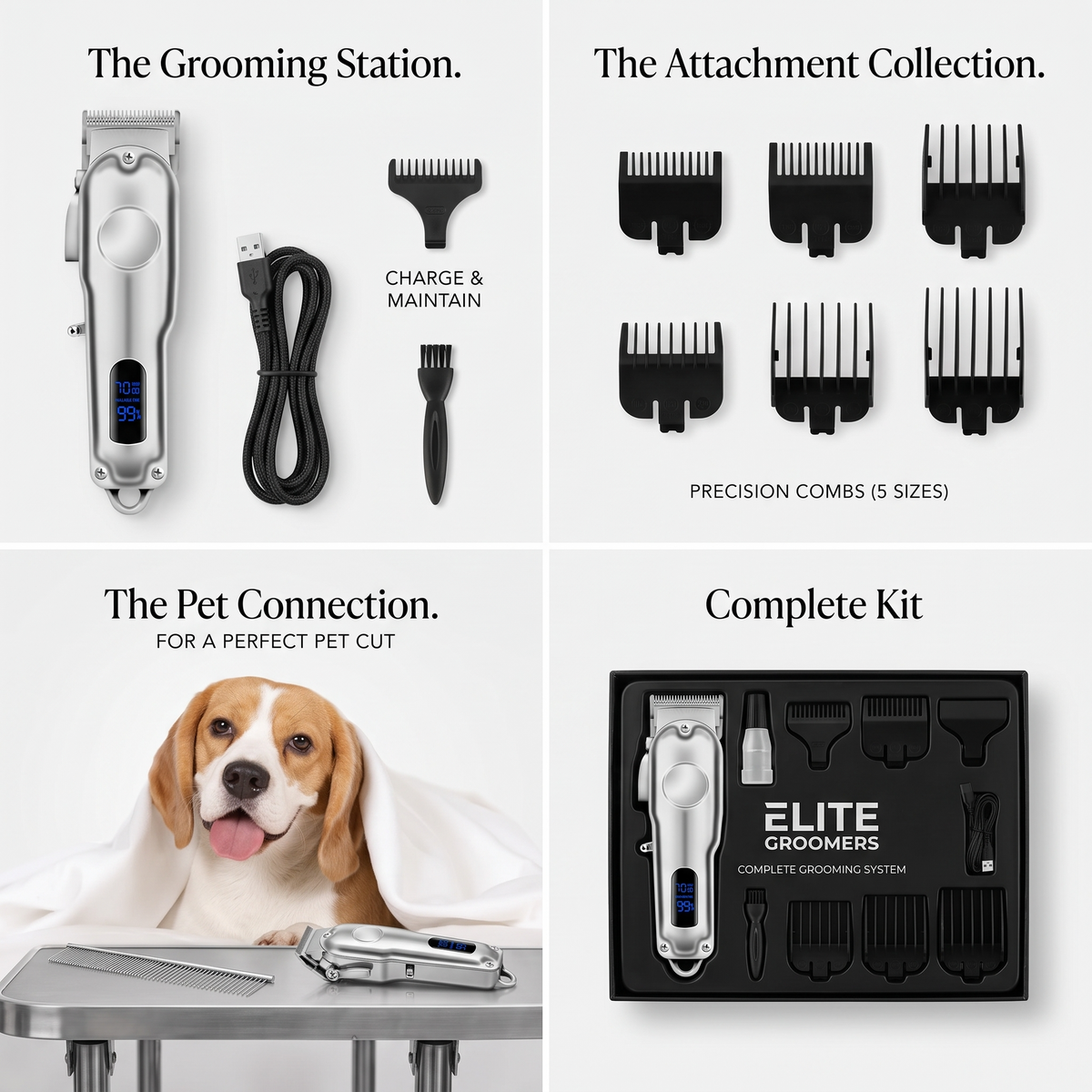 Cat and dog hair trimmer for pet grooming