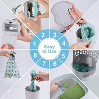 Cat litter scoop with D-shaped metal carrying buckle