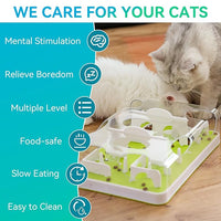 Cat Puzzle Toy With Food Compartments For Daily Use