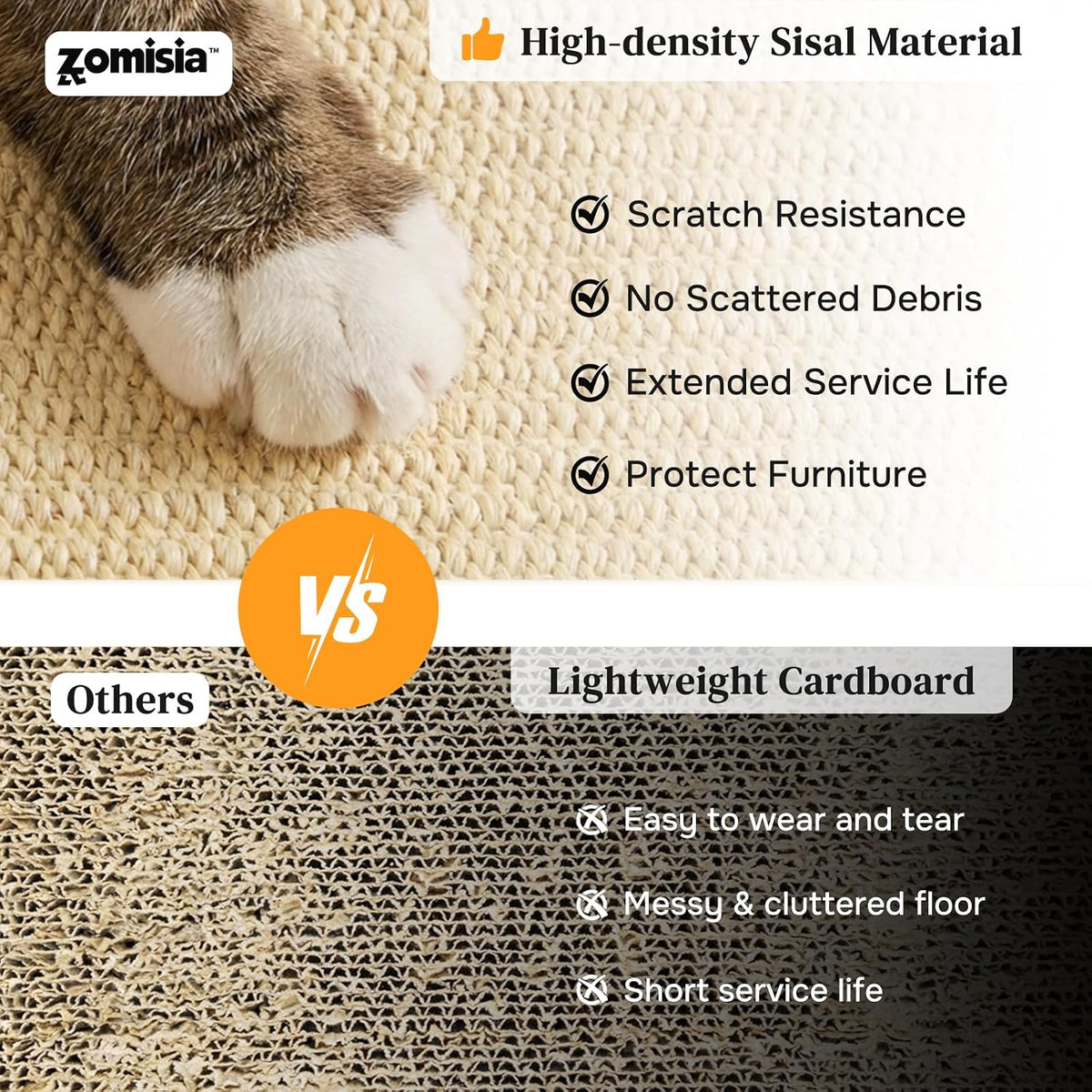 Cat scratching board designed for living room use