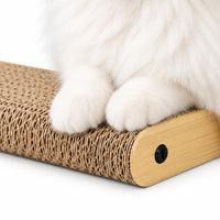 Indoor Cat Using Cardboard Scratching Board