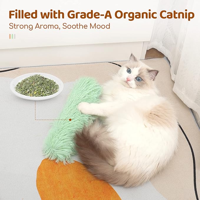 Catnip Filled Crinkle Pillow Toy for Kittens