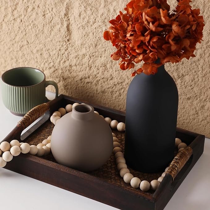Decorative Pottery Vase Set for Centerpieces