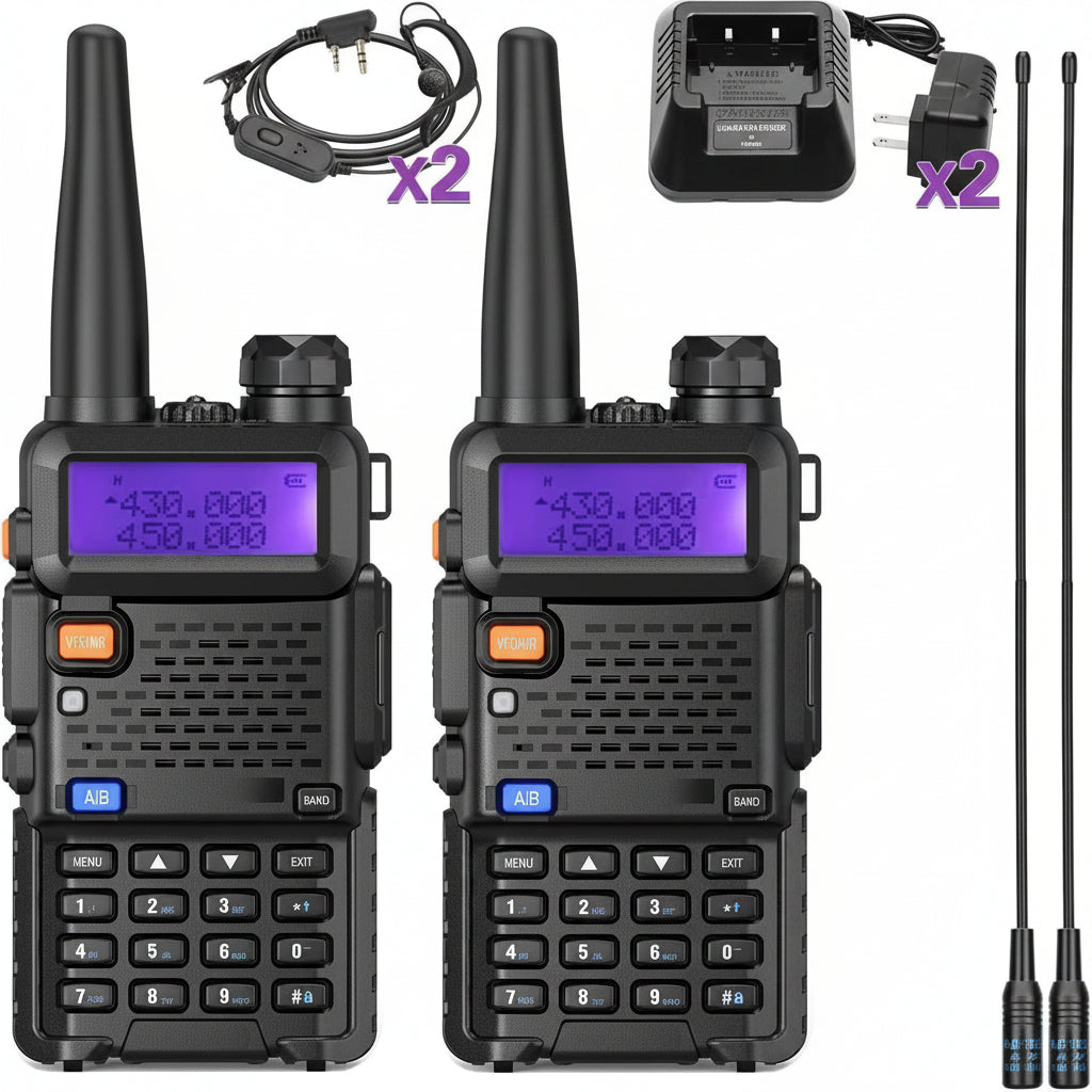 rechargeable walkie talkie with charging dock battery