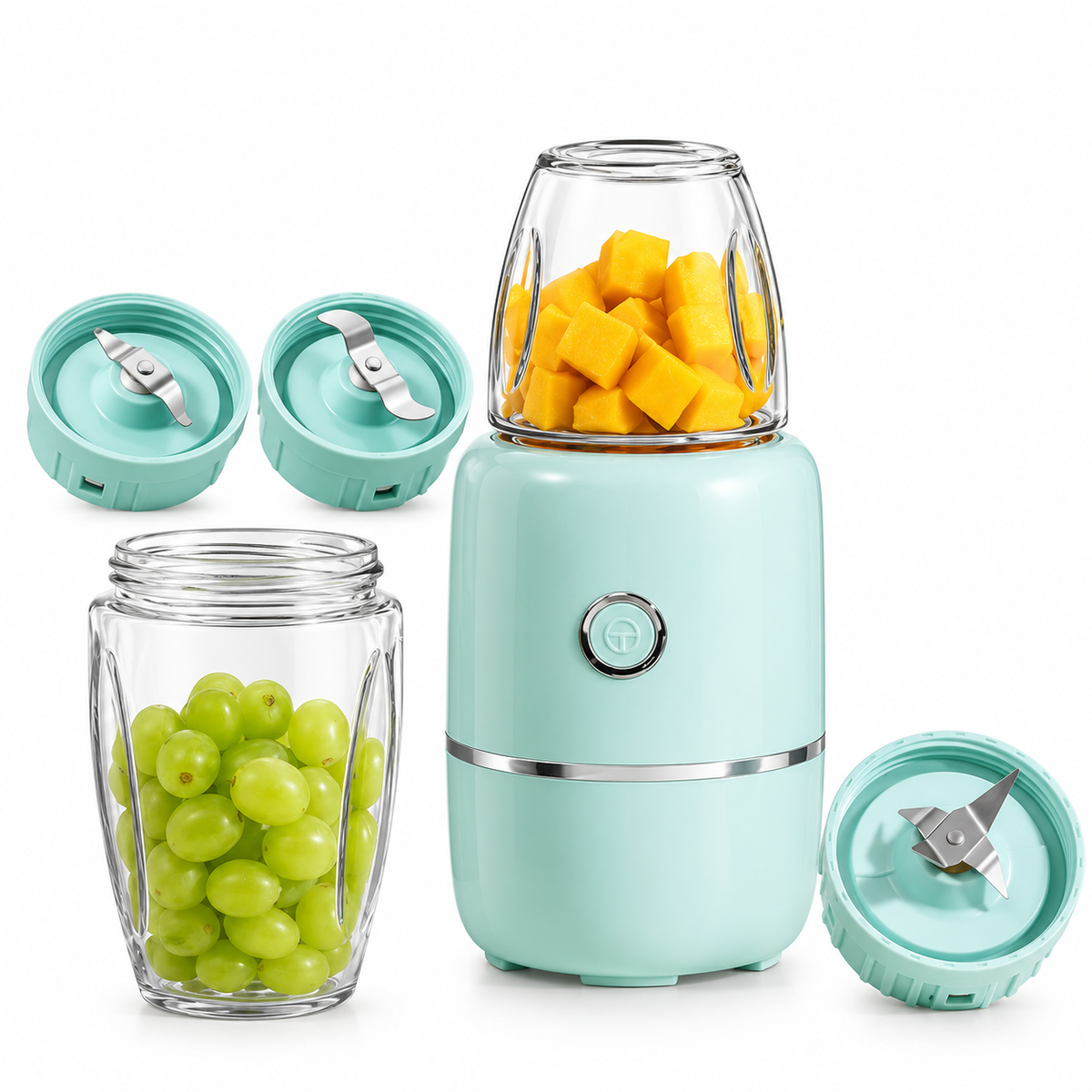 250W Electric Food Maker Machine with 2 Glass Cups, Baby Food Blender, Food Processor Machine and Puree Maker for Smoothies