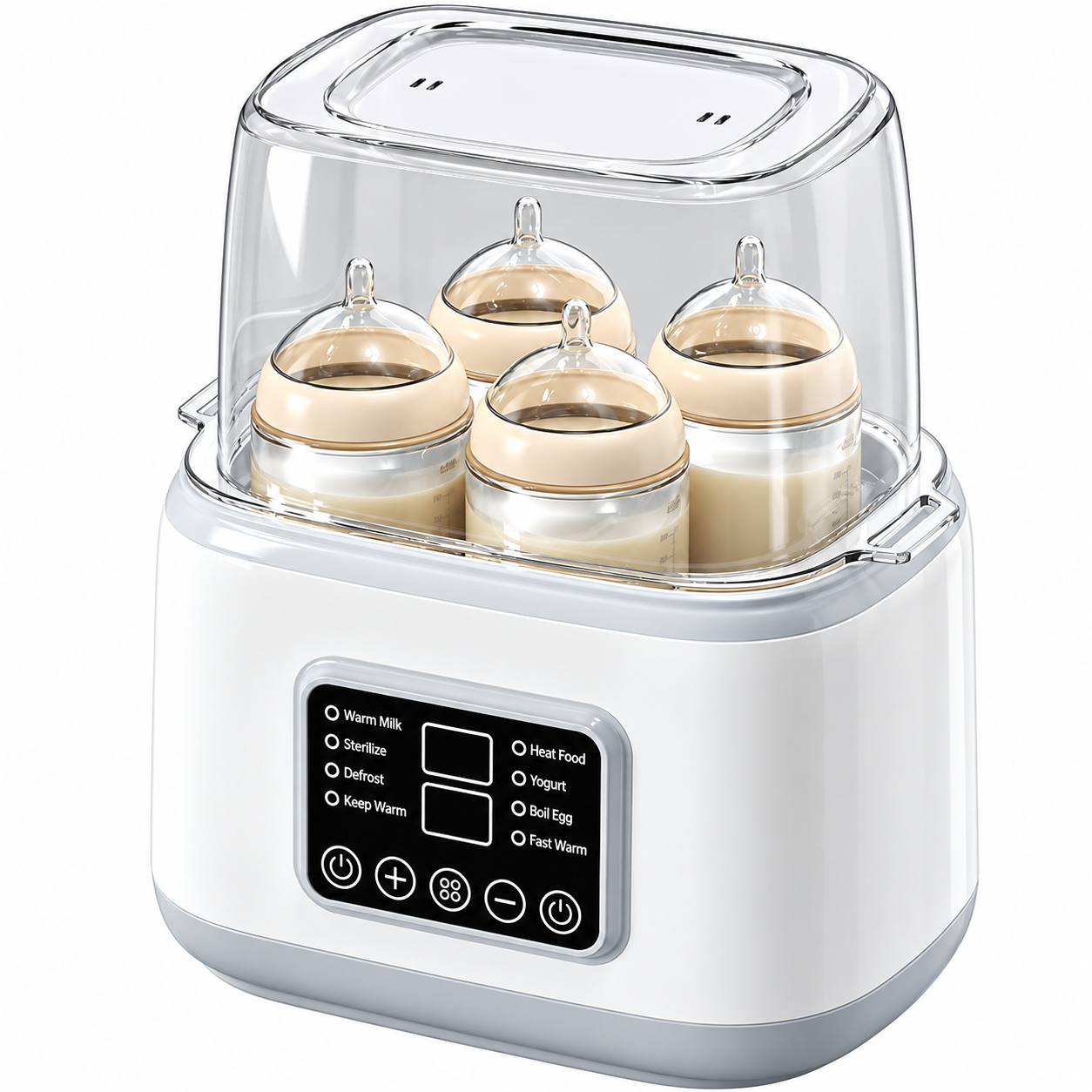 Electric Double Baby Bottle Warmer with Sterilizer, Digital Temperature Control, Milk and Baby Food Heating, Newborn Feeding Bottle Warmer and Hot Water Bottle Warmer