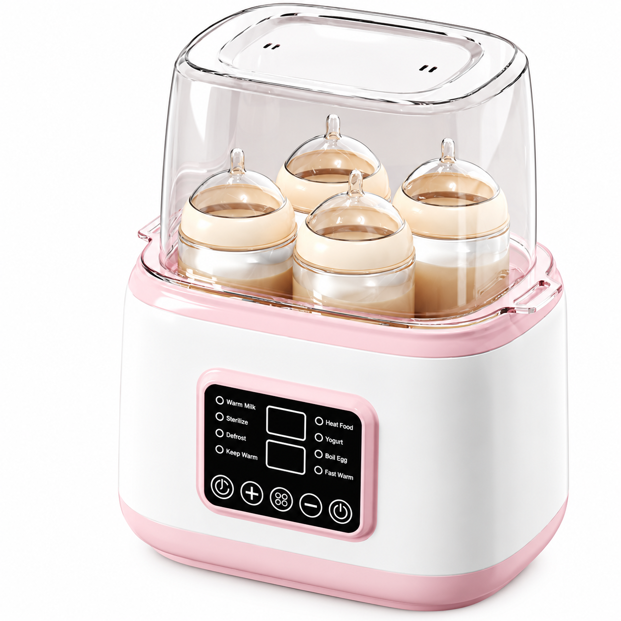Electric Double Baby Bottle Warmer with Sterilizer, Digital Temperature Control, Milk and Baby Food Heating, Newborn Feeding Bottle Warmer and Hot Water Bottle Warmer