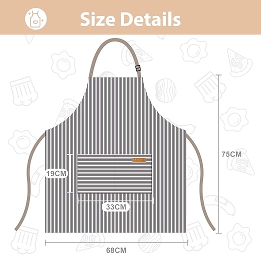 Reusable kitchen aprons for cooking