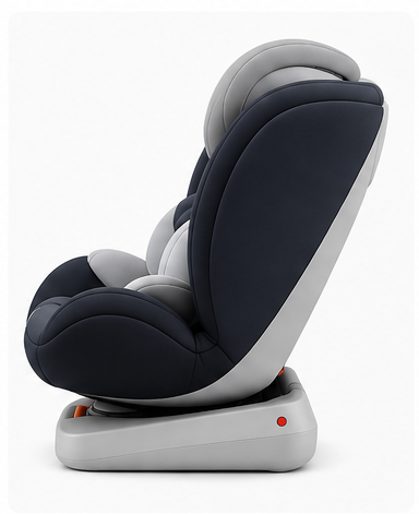 Child Car Seat Angled View With Adjustable Harness