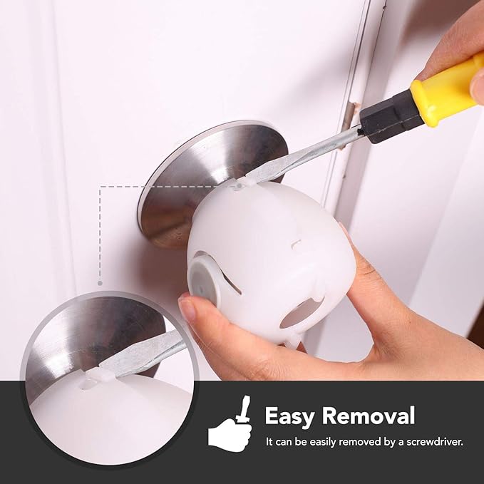 Childproof door knob cover easy snap on installation