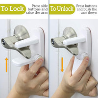 Childproof door lever lock easy installation for baby safety