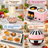 Electric food chopper preparing vegetables and ingredients for cooking
