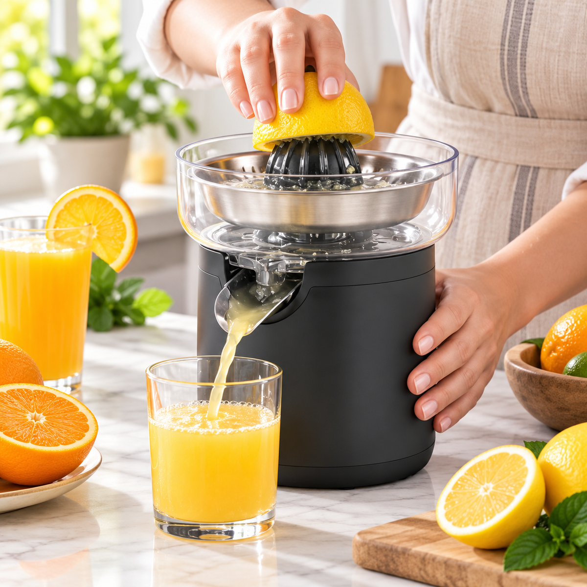 Electric Fruit Squeezer for Orange, Lemon & Lime