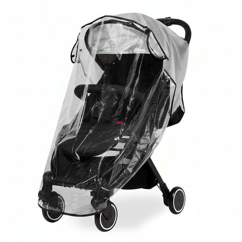 Clear baby stroller rain cover for outdoor travel use