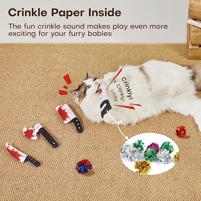 Plush Halloween catnip toy for kittens and cats