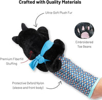 Durable protective hand mitt for safe cat play