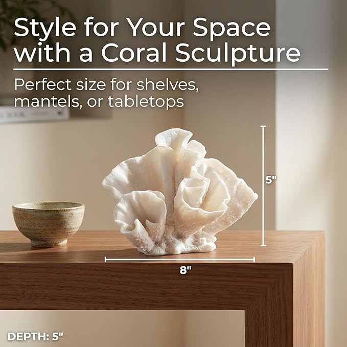 Elegant Coral Accent Piece for Home Interiors