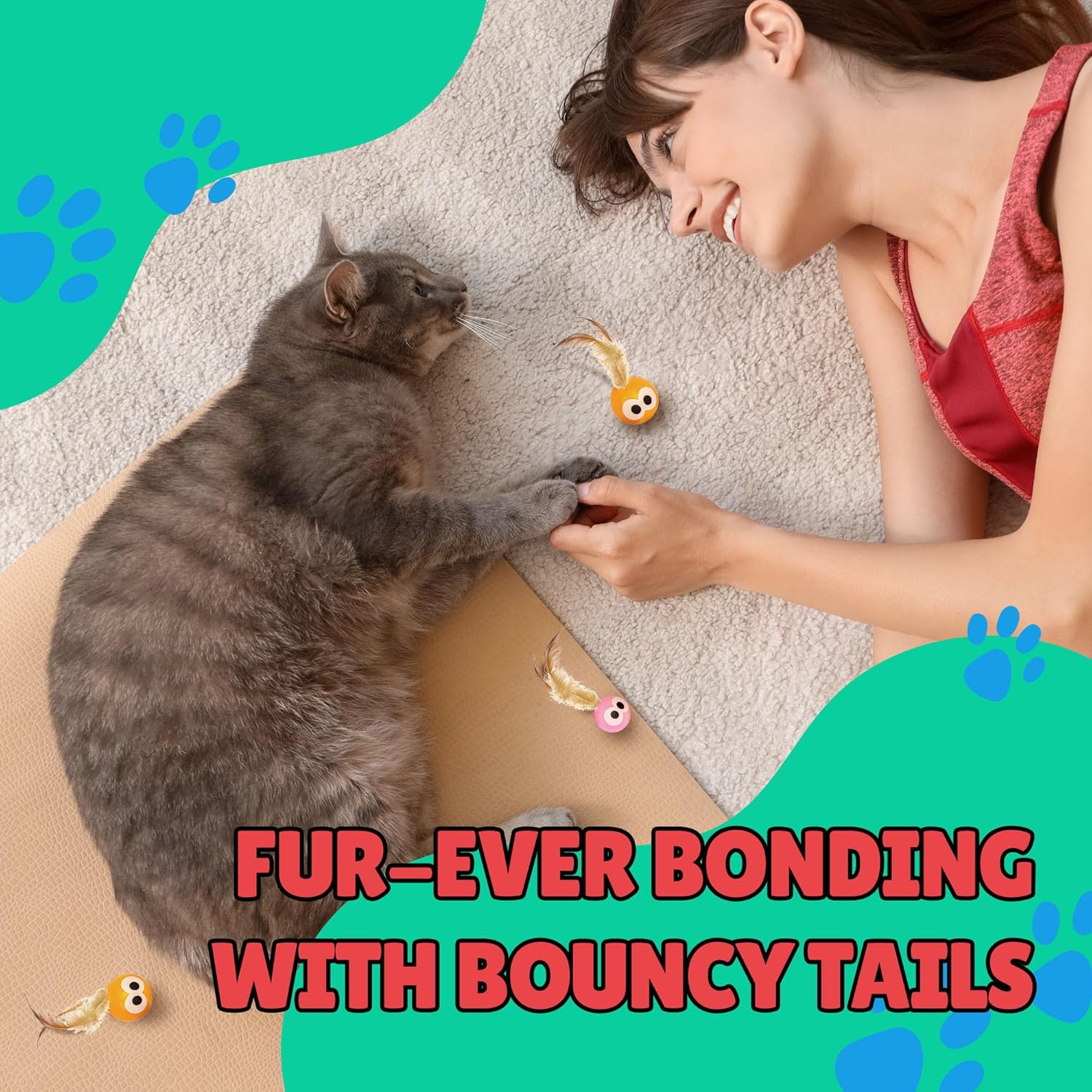 Colorful Cat Play Balls For Kittens And Adult Cat