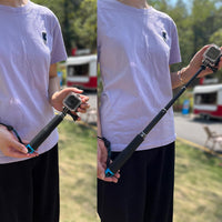 Compact and Portable 19” Waterproof Selfie Stick for Travel and Action Photography