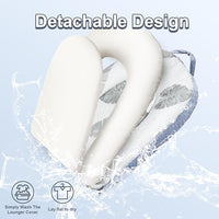 Compact baby cushion with gentle fabric surface