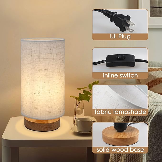Compact Bedside Desk Lamp For Bedroom And Nursery