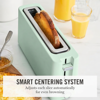 Compact breakfast toaster for apartment and home kitchen