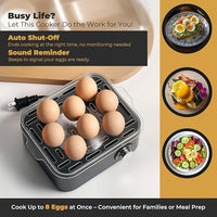 compact countertop egg cooker for home kitchen pantry and apartment use