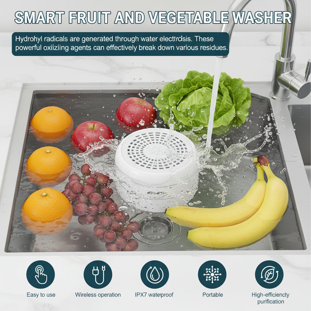 Portable Produce Cleaner for Fruits and Vegetables