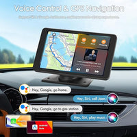 Compact in car display unit for audio and video use