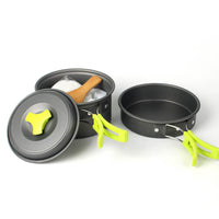 Portable Camping Cookware Set with Pots & Pans