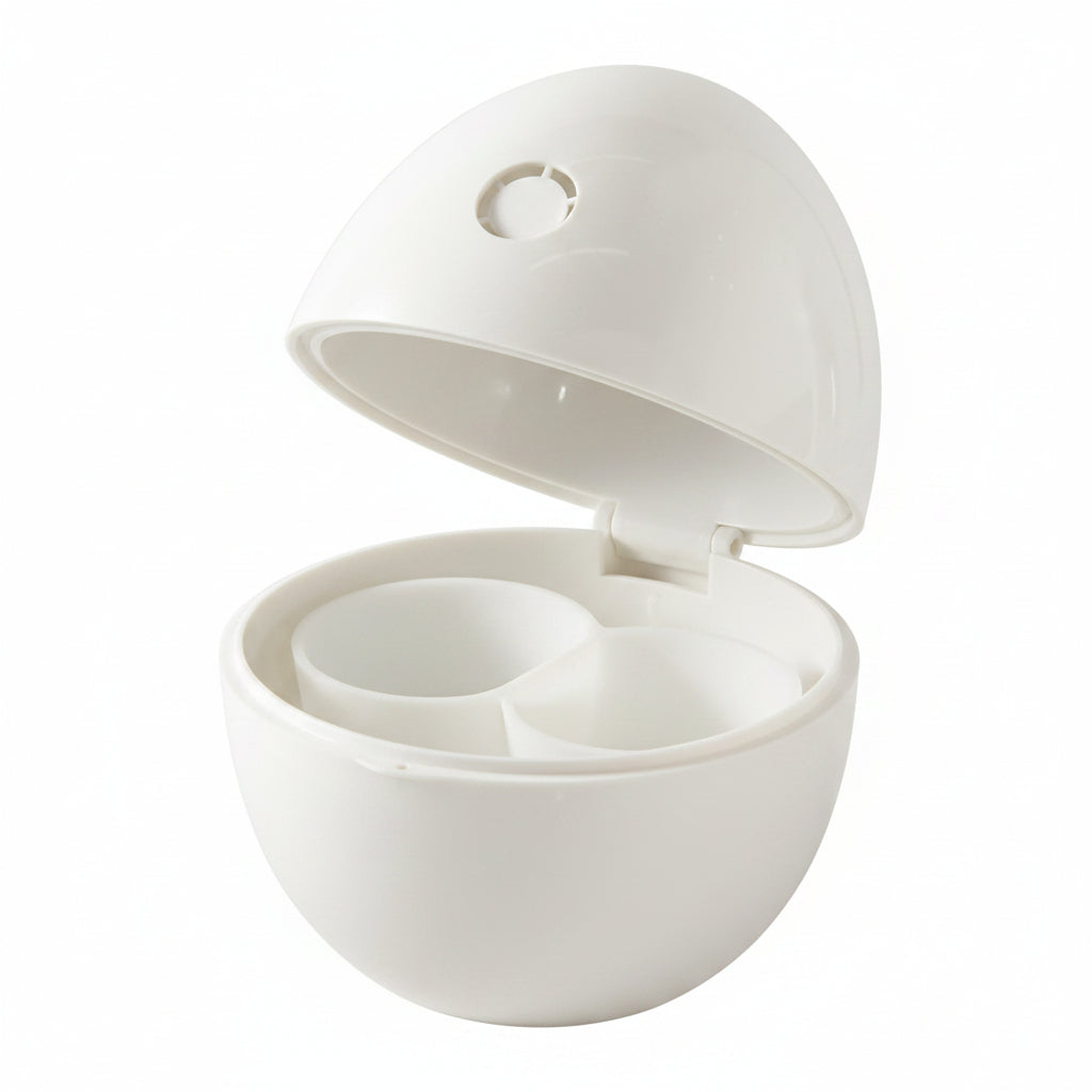 compact microwave egg cooker for home kitchen use
